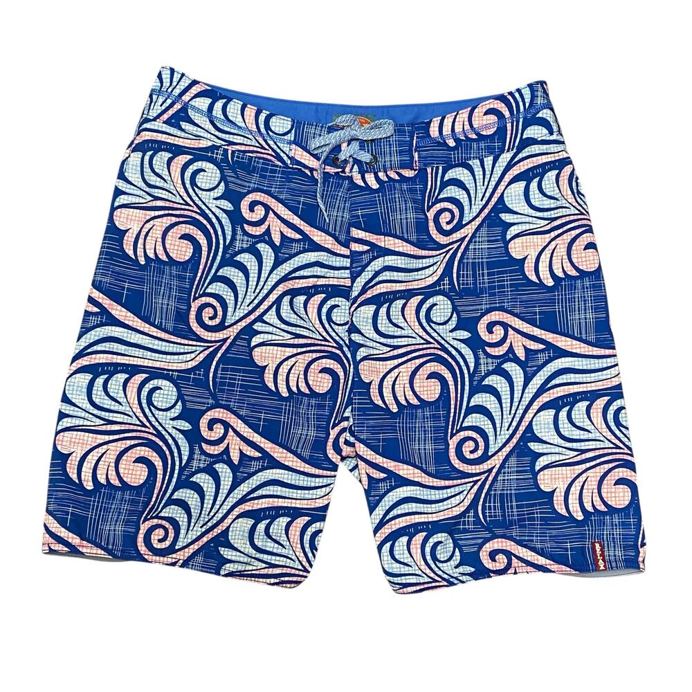 Tommy Bahama Swim Board Shorts Blue Pink  Beach